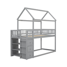 Load image into Gallery viewer, Bunk Bed With Shelves And Drawers, Storage Focused Design