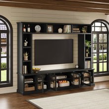 Load image into Gallery viewer, All-In-One Entertainment Center With Bookshelves & Tempered Glass Doors, TV Console Unit For Living Room