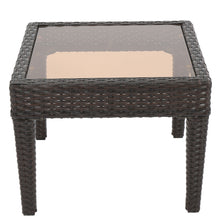 Load image into Gallery viewer, Nebulosity - Outdoor Accent Table With Square Glass Top - Brown Multi