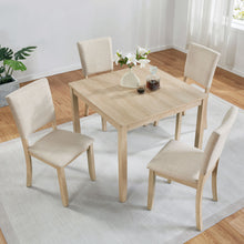Load image into Gallery viewer, Modern 4 Person Dining Table Set With 4 Chairs