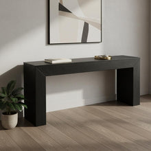 Load image into Gallery viewer, Solid Wood Distressed Sled Console Table - Charcoal