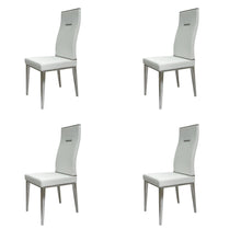 Load image into Gallery viewer, Upholstered Faux Leather Dining Side Chairs (Set of 4) - White