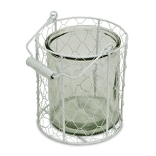 Load image into Gallery viewer, Wire Basket Jar - White / Clear