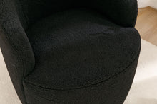 Load image into Gallery viewer, Teddy Fabric Swivel Accent Armchair Barrel Chair With Powder Coating Metal Ring