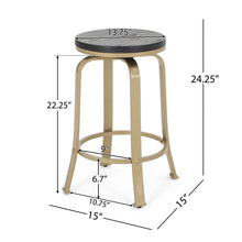 Load image into Gallery viewer, Modern Industrial Counter Stool Set With Swivel Function