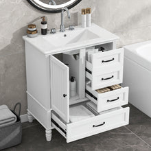 Load image into Gallery viewer, 30" Bathroom Vanity With Sink, 3 Drawers, Adjustable Feet