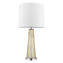 Load image into Gallery viewer, Glass Buffet Lamp With Off-White Empire Shade - Champagne