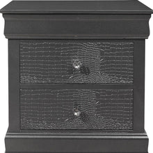 Load image into Gallery viewer, Shagreen Two Drawer Solid Wood Nightstand - Gray