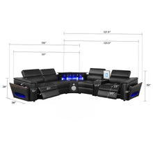 Load image into Gallery viewer, Nova - Sectional With Bluetooth Speaker, LED And Lifting Wine Cabinet