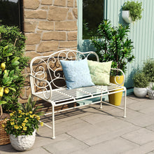 Load image into Gallery viewer, Sunnydaze - Outdoor Garden Bench - Matte White