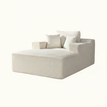 Load image into Gallery viewer, Convertible Chaise Lounge Chair With Wide Armrest & Throw Pillows