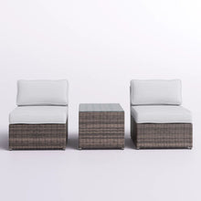 Load image into Gallery viewer, Modern Wicker Outdoor Seating Set With Cushions