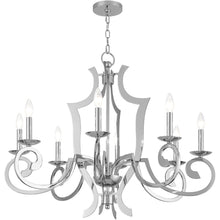 Load image into Gallery viewer, 28'' Eight Light Dimmable Chandelier With Shades - Silver