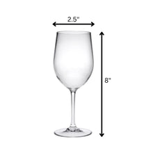 Load image into Gallery viewer, Leadingware Tritan Plastic Wine Glasses (Set of 4), Unbreakable, Bpa Free, 12Oz - Clear