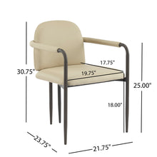 Load image into Gallery viewer, Modern Dining Chair (Set of 2) With Iron Frame - Espresso / Khaki