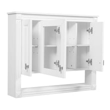 Load image into Gallery viewer, Wall-Mounted Bathroom Cabinet With Mirror And Open Shelf - White