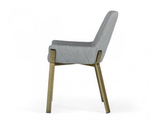 Load image into Gallery viewer, Dining Chair - Gray / Antique Brass