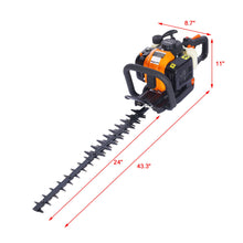 Load image into Gallery viewer, 26Cc Gas Powered Hedge Trimmer With Double Sided Blade And Recoil Start - Orange