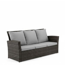 Load image into Gallery viewer, All-Weather Wicker 3 Seat Patio Sofa With Thick Cushions