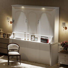 Load image into Gallery viewer, Murphy Bed With Desk, LED Lights & USB Charging Station