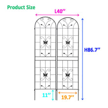 Load image into Gallery viewer, Garden Metal Trellis Rustproof Trellis For Climbing Plants Outdoor Flower Support