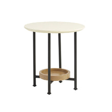 Load image into Gallery viewer, Oval End Table - White / Natural