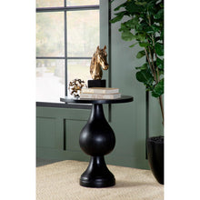 Load image into Gallery viewer, Stain Pedestal Accent Table Elegant Design With Round Top - Black