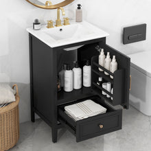Load image into Gallery viewer, Modern Bathroom Vanity With Sink, Cabinet Storage, Drawer & Adjustable Feet