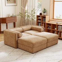 Load image into Gallery viewer, Contemporary Elegant Sofa With Storage And Ottoman