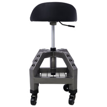 Load image into Gallery viewer, Pneumatic 360 Degree Swivel Stool, Mechanics Rolling Creeper Seat, Heavy Duty Rolling Mechanics Stool, Shop Stool With Casters