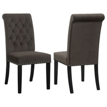 Load image into Gallery viewer, Side Chairs With Tufting Nailhead Trim (Set of 2) - Brown