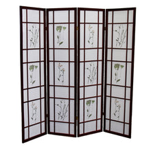 Load image into Gallery viewer, Folding Four Panel Screen Room Divider (469138) - Brown