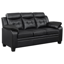 Load image into Gallery viewer, Eaton - Padded Sofa With Tufted Design - Black