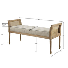 Load image into Gallery viewer, Accent Bench With Arm - Natural