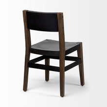 Load image into Gallery viewer, Metal Wood Open Back Dining Side Chair - Brown / Black