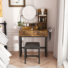 Load image into Gallery viewer, Makeup Vanity Table With LED Lights, 3 Color Options, Power Outlet