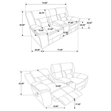 Load image into Gallery viewer, Brazelton - Glider Loveseat With Console