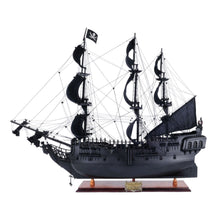 Load image into Gallery viewer, Pirate Boat Hand Painted Decorative Boat - Black / Pearl
