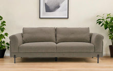 Load image into Gallery viewer, Contemporary Tan Sofa With Two Cushions - Dark Brown