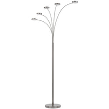 Load image into Gallery viewer, 82" Five Light LED Arc Floor Lamp - Nickel