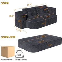 Load image into Gallery viewer, Convertible Floor Sofa Bed With Multi Functional Blanket