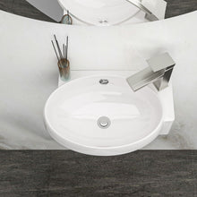 Load image into Gallery viewer, Modern Aesthetic Rectangle Wall Mount Bathroom Sink With Single Faucet Hole