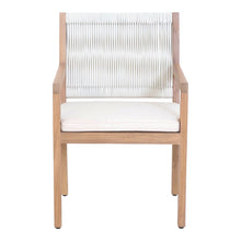 Load image into Gallery viewer, Upholstered Faux Leather Dining Arm Chair - Natural