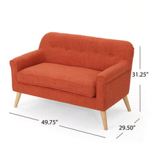 Load image into Gallery viewer, Classic Loveseat With Rolled Armrests And Button Tufting