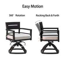 Load image into Gallery viewer, Outdoor Modern Dining Set, Chairs Sunbrella Cushioned And Dining Table With Umbrella Hole