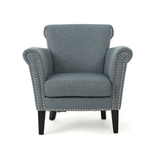 Load image into Gallery viewer, Elegant Club Chair With Nailhead Trim And Birch Wood Legs