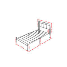 Load image into Gallery viewer, Bed Frame With Storage Headboard With USB C, Type C And LED Light