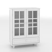 Load image into Gallery viewer, Minimalist Buffet Cabinet With Double Glass Doors And Drawer