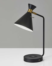 Load image into Gallery viewer, Asymmetrical Diabolo Metal Desk Lamp - Black