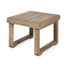 Load image into Gallery viewer, Outdoor Square Side Table With Acacia Wood Frame - Brown